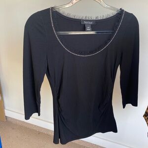 White House Black Market Women's Black Intimate Top